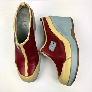 Vintage Ruco Line Wedge Clogs Leather Sz 8.5